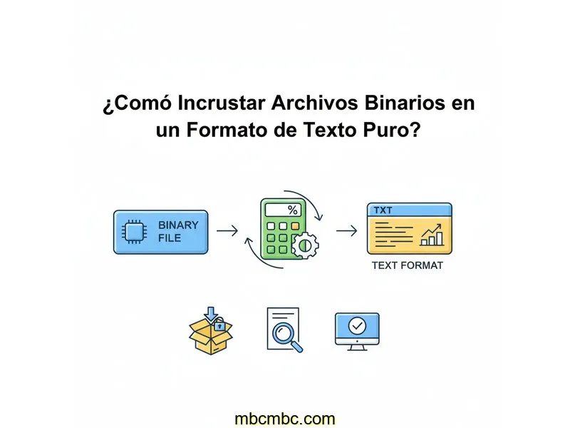 ¿Cómo Incrustar Archivos Binarios en un Formato de Texto Puro?