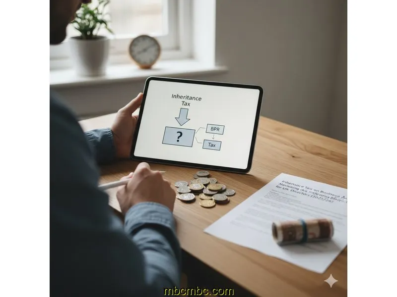 Ilustración para la guía de Inheritance Tax on Business Assets: Navigating the BPR 'Wholly or Mainly Trading' Trap for UK Directors (2025/26)