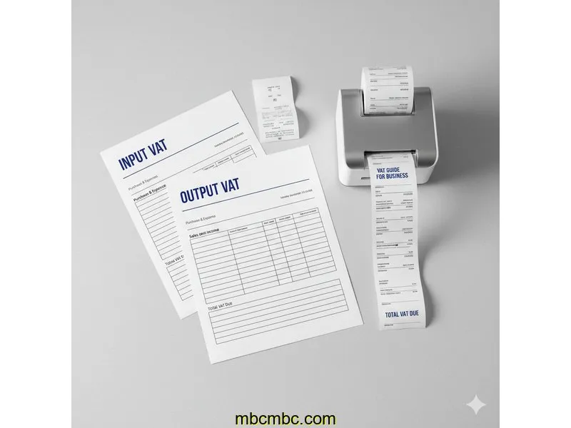 Ilustración para la guía de Input VAT vs. Output VAT: A Clear Step-by-Step Guide for Small Business Owners