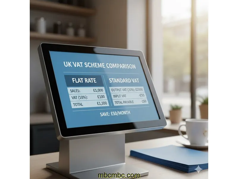 Ilustración para la guía de The UK VAT Flat Rate Scheme: Is It Right for Your Small Business? A Comparative Guide to FRS vs Standard VAT